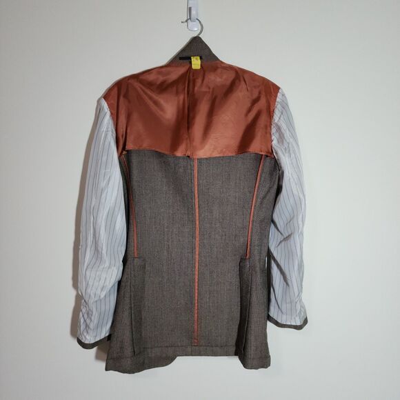 Suitsupply Mens Pure Wool Blazer Jacket Size 38L Brown Beige Angelico Italy - Picture 4 of 6